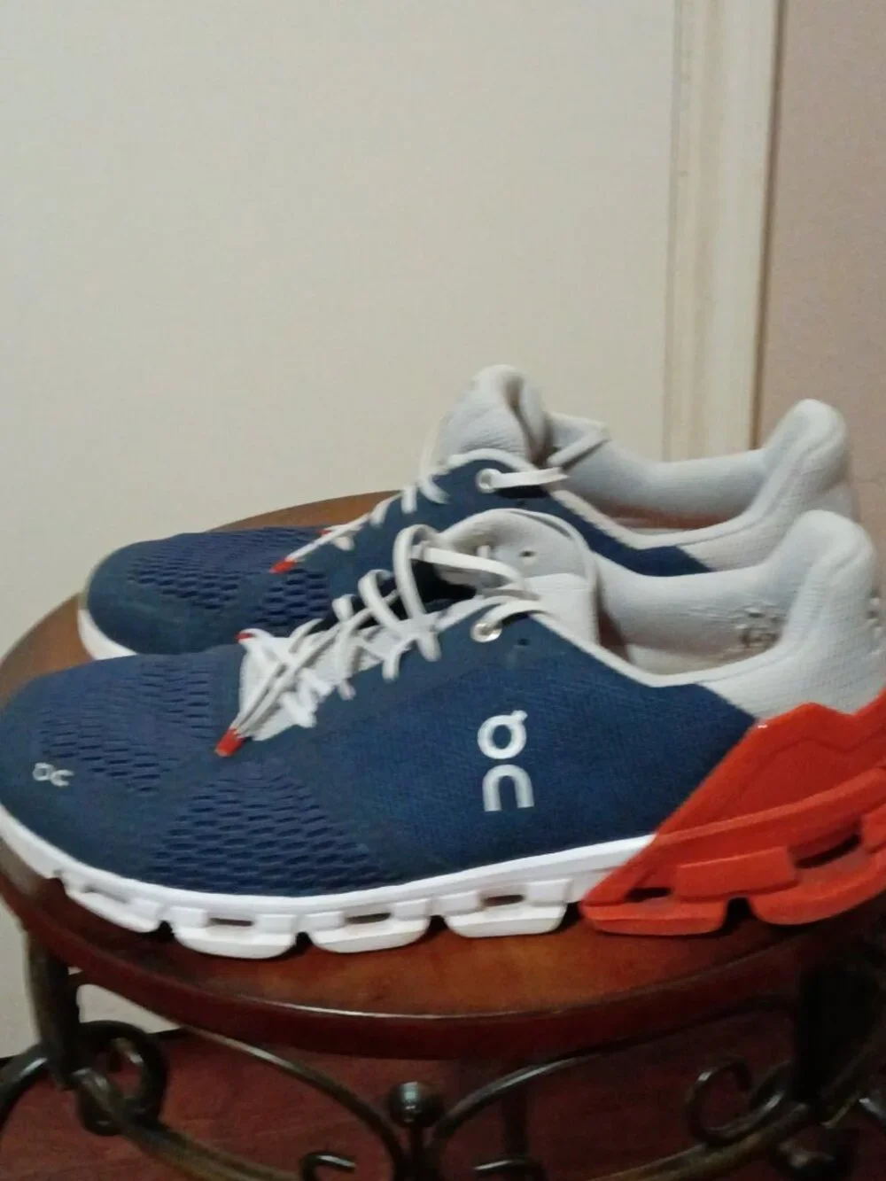 On Cloud Cloudflyer Mens Running Shoe 10.5 Blue Rust Sneaker Swiss Engineering - Picture 6 of 14